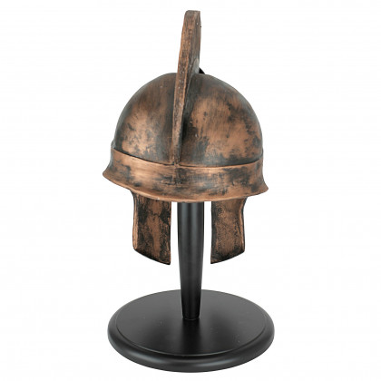 Toscano - Greek Spartan on Museum Mount Helmet Statue