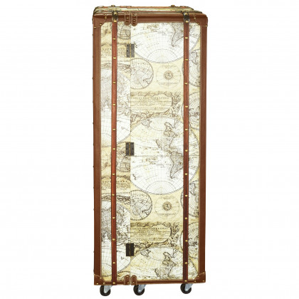 Toscano - Vintage World Map Cocktail Bar Chest