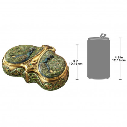 Toscano - Art Nouveau Twin Peacock Jewel Box