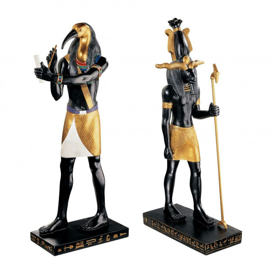 Toscano - Khnum Creator of Mankind and Thoth God of Scribes Statue