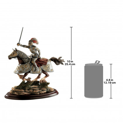 Toscano - Medieval Charging Knight and Horse Sculpture