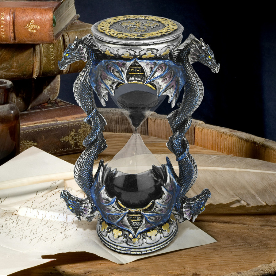 Toscano - Death's Door Dragon Sand Timer Hour Glass Statue