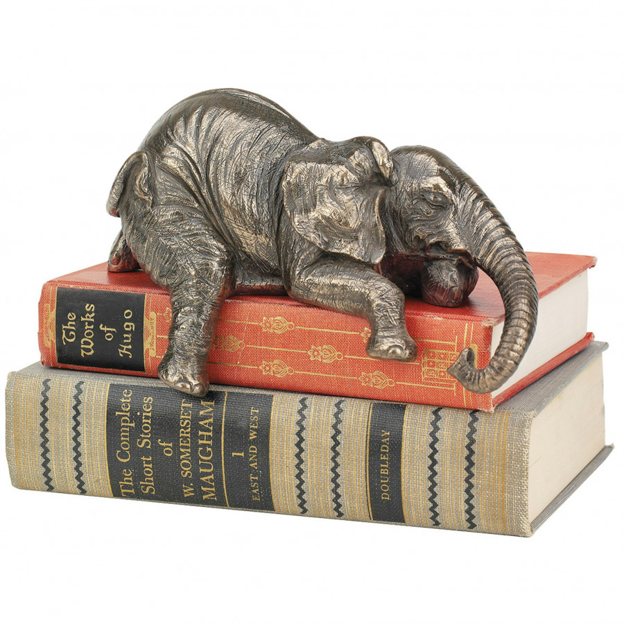 Toscano - Ernest the Lounging Elephant Sitting Statue