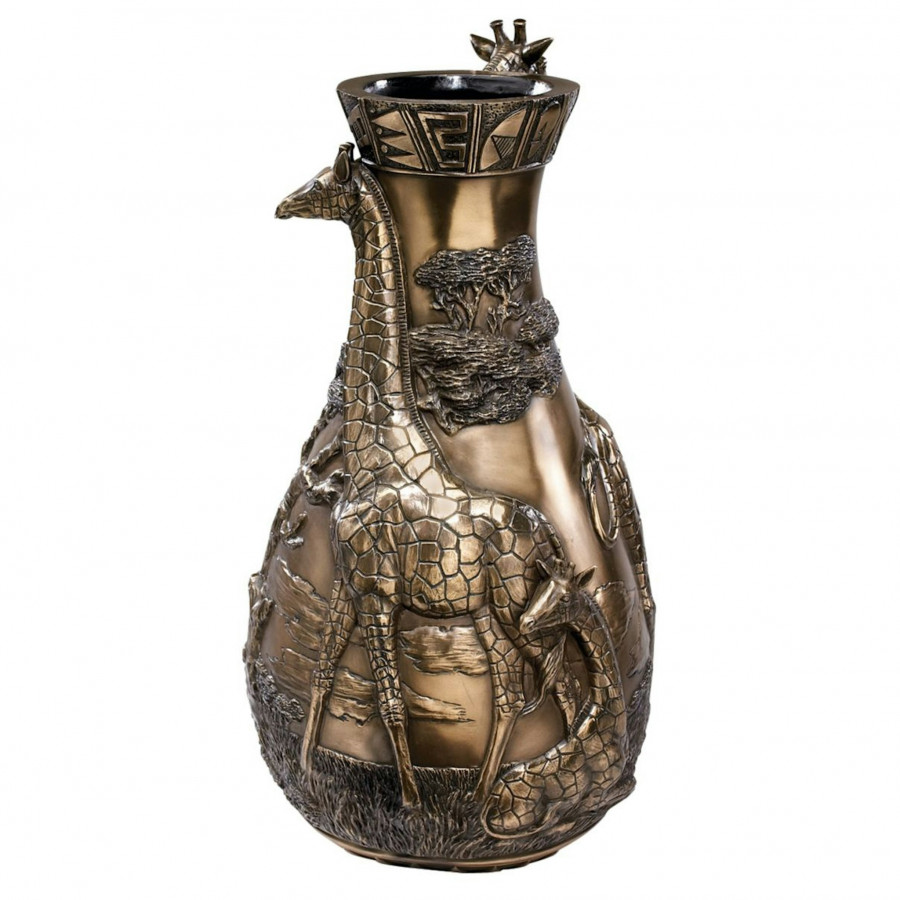 Toscano - Giraffes of the Savanna Sculptural Vase