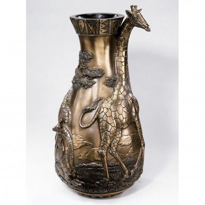 Toscano - Giraffes of the Savanna Sculptural Vase