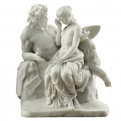 Toscano - Pan Comforts Psyche Statue