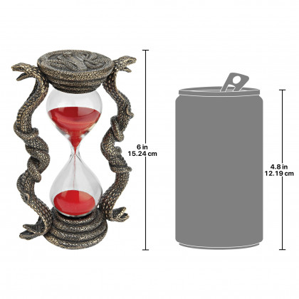 Toscano - Egyptian Cobra Goddess Sand Timer Hour Glass Statue
