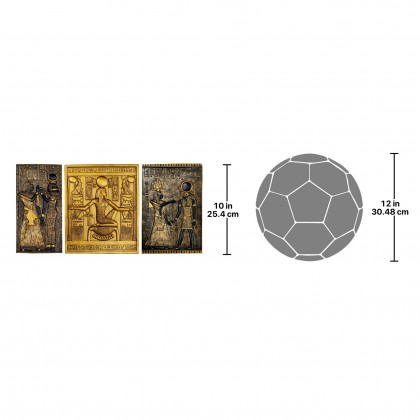 Toscano - Set of 3 Egyptian Temple Stele Wall Plaque