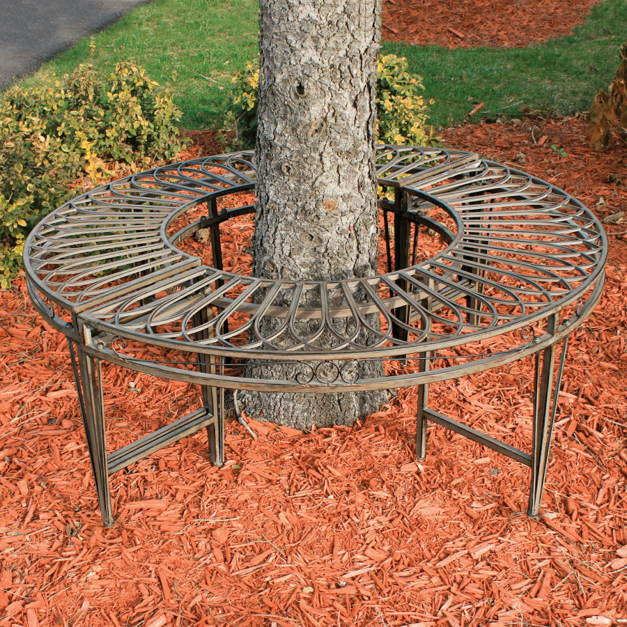 Toscano - Gothic Roundabout Garden Bench in Steel