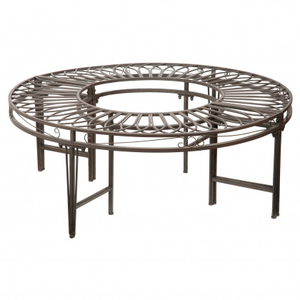 Toscano - Gothic Roundabout Garden Bench in Steel