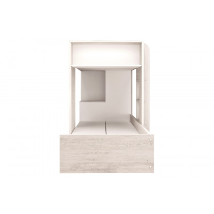 Trasman Bo 1 Reversible Bunk Bed with Drawers and Wardrobe - 90x200cm, Supports Included
