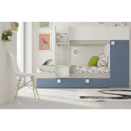 Trasman - Bo 7 Reversible Bunk Bed with Pullout Bed in 90x190cm