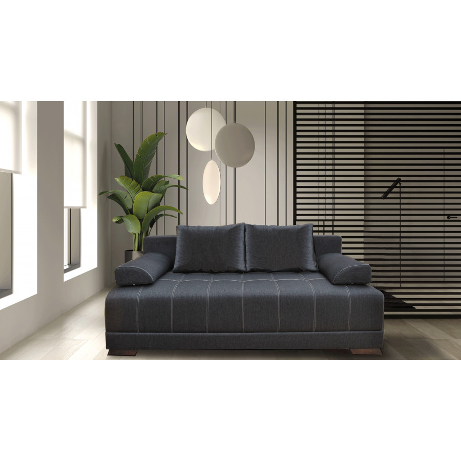 UA Collection - Brooklyn Pillow Top Arms Convertible Sofa Bed in Gray, Fabric