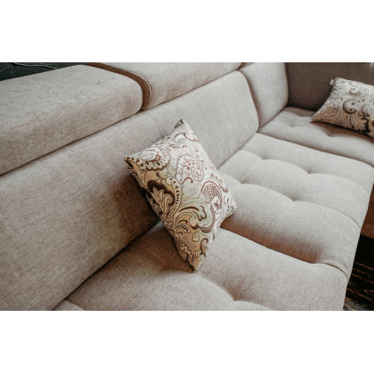 UA Collection Garda 2-Piece Left Facing Sectional with Bed and Storage - Light Gray, Fabric