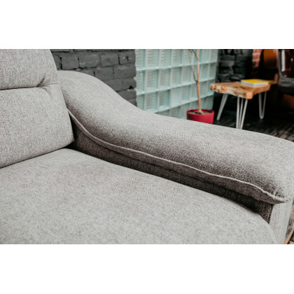 UA Collection Oliver 3-Piece Left Facing Sectional with Bed and Storage - Light Gray, Fabric