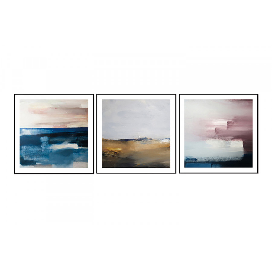 Whiteline - Isla 3-Piece Canvas Wall Art in Multicolor