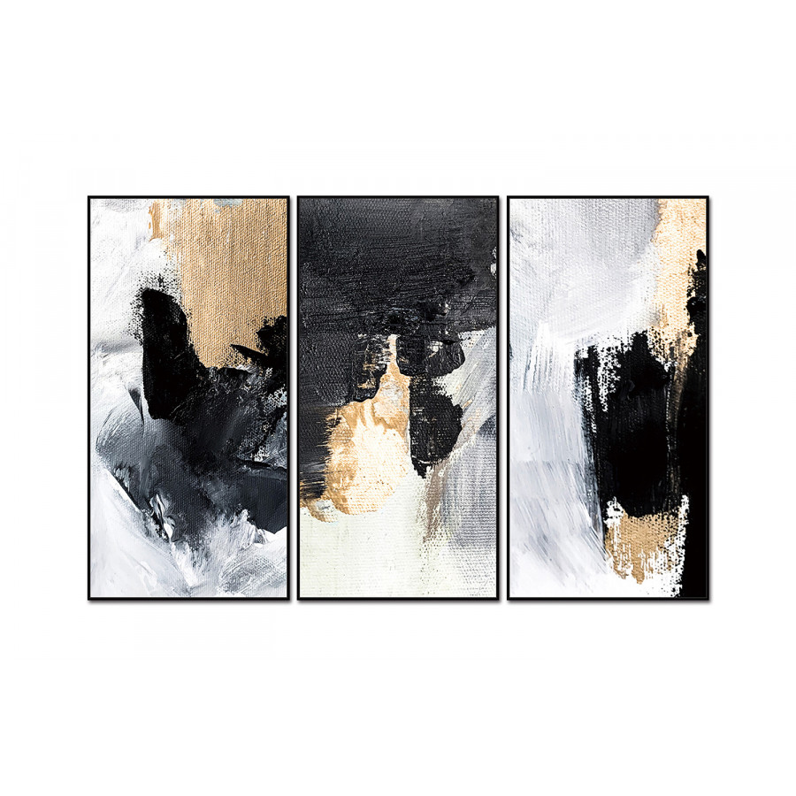 Whiteline - Inez 3-Piece Canvas Wall Art in Multicolor