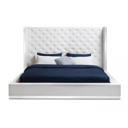 Whiteline Abrazo King Size Bed - White