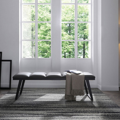 Whiteline Ethan Bench - Dark Gray