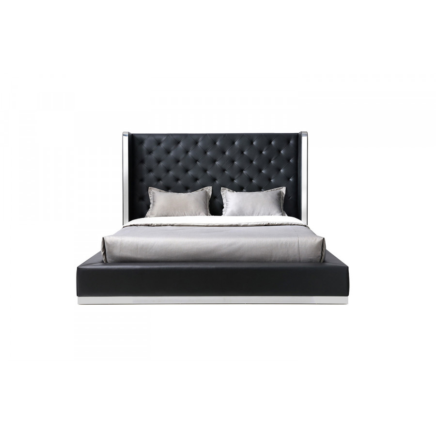 Whiteline Abrazo Queen Size Bed - Black