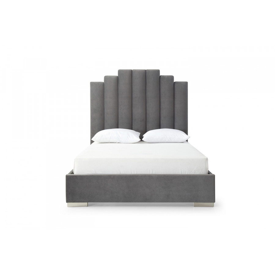Whiteline Jordan Queen Size Bed - Gray