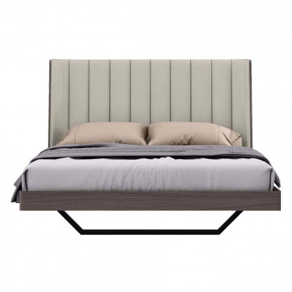 Whiteline Berlin Queen Size Bed - Gray