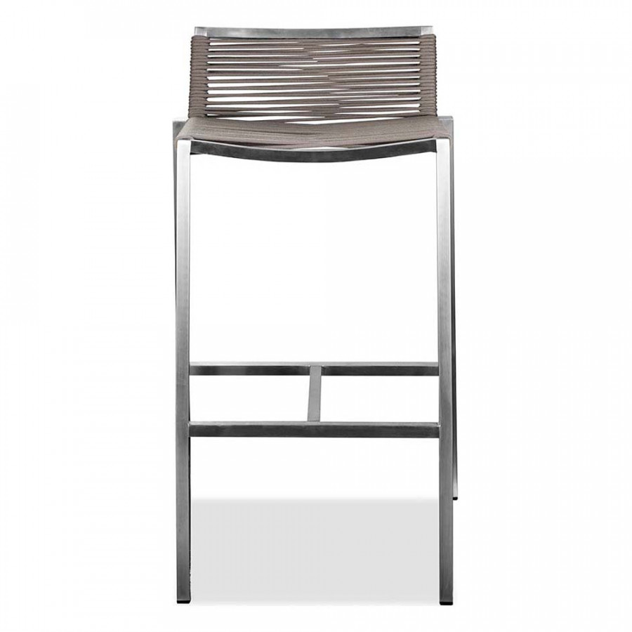 Whiteline - Stone Outdoor Barstool in Taupe