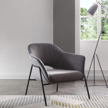 Whiteline Karla Leisure Chair - Gray