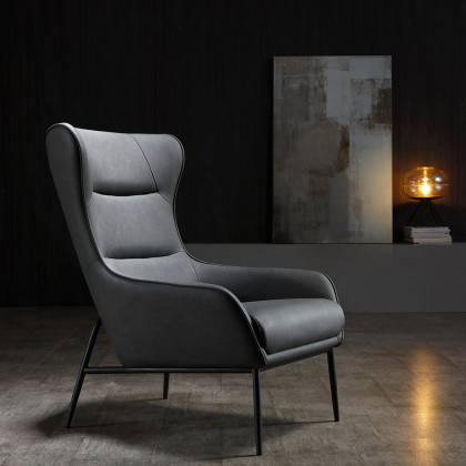 Whiteline Wyatt Leisure Chair - Dark Gray