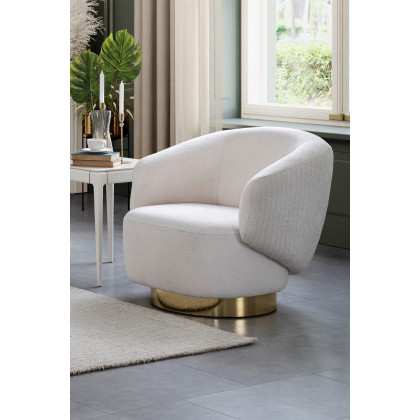 Whiteline Erzin Swivel Accent Chair - White