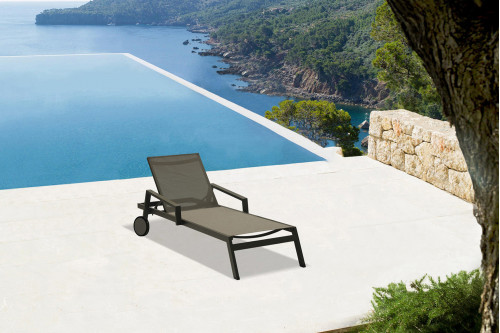 Whiteline™ Bondi Outdoor Chaise - Gray
