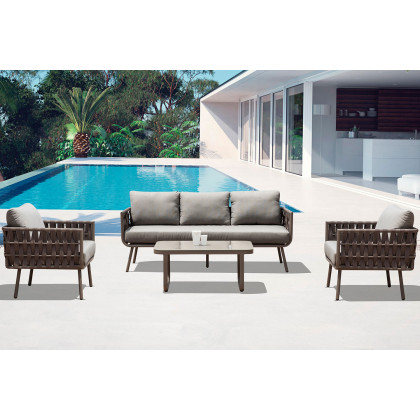 Whiteline - Oasis Outdoor Set in Taupe