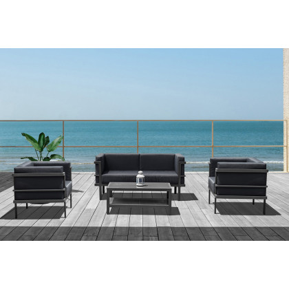 Whiteline Angelina Outdoor Set - Dark Gray
