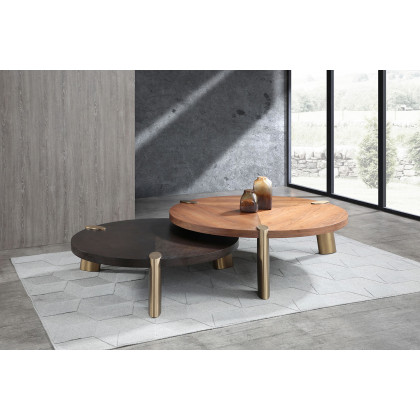 Whiteline Mimeo Coffee Table - Walnut