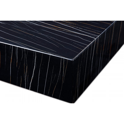 Whiteline Cube Square Coffee Table - Black