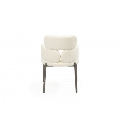 Whiteline Adele Dining Armchair - White