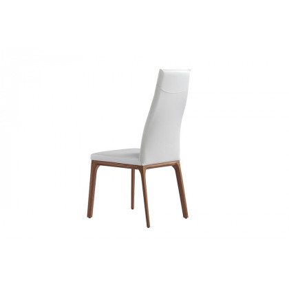 Whiteline Ricky Dining Chair - Walnut/White