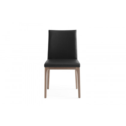 Whiteline Stella Dining Chair - Walnut/Black