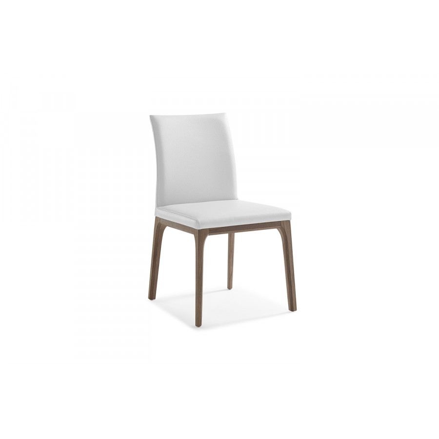 Whiteline Stella Dining Chair - Walnut/White