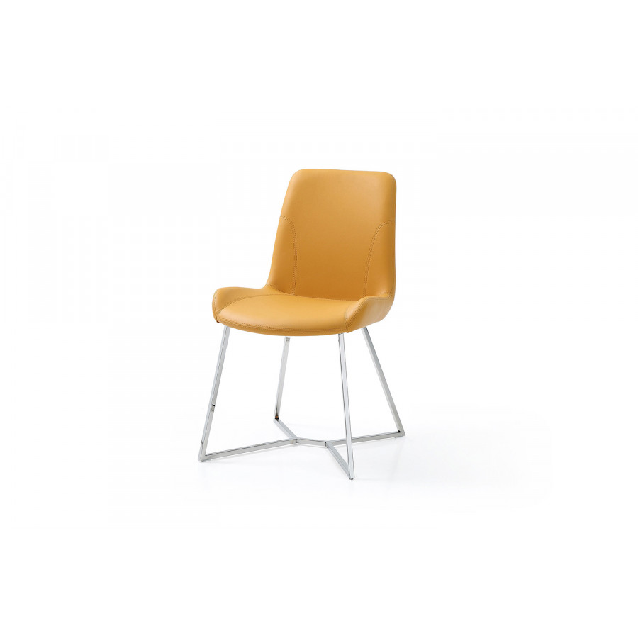 Whiteline Aileen Dining Chair - Yellow