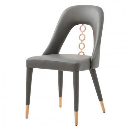 Whiteline Liza Dining Chair - Dark Gray