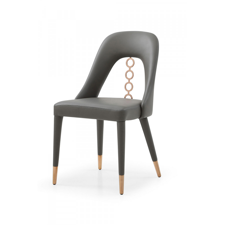 Whiteline Liza Dining Chair - Dark Gray