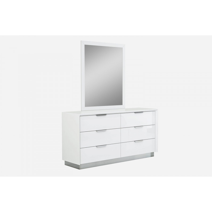 Whiteline Navi Double Dresser - White