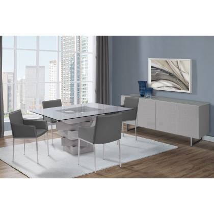 Whiteline - Carson Dining Table in Gray