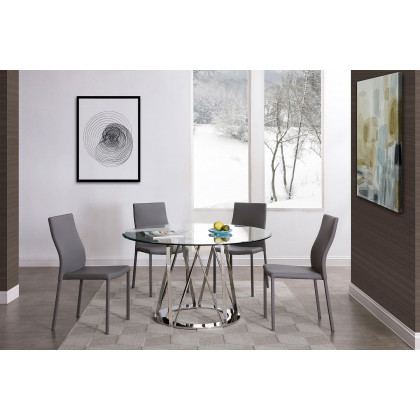 Whiteline - Hanover Dining Table in Clear