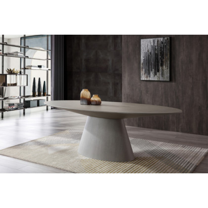 Whiteline Bruno Dining Table - Gray Oak