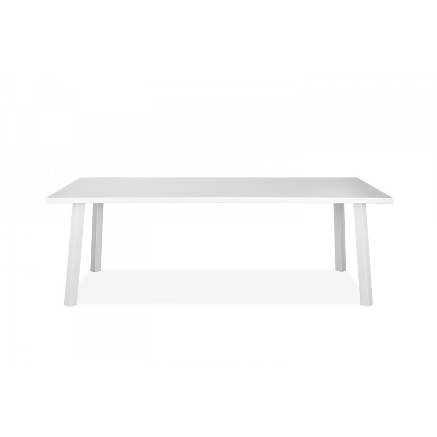 Whiteline - Rio Outdoor Rectangle Dining Table in White