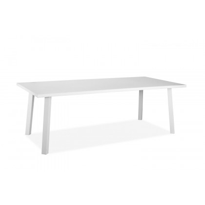 Whiteline - Rio Outdoor Rectangle Dining Table in White