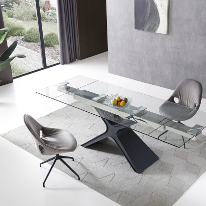 Whiteline - West Extendable Dining Table in Black