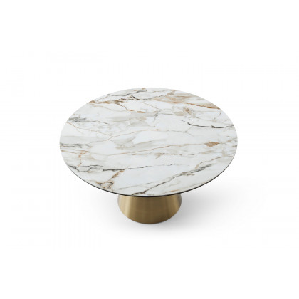 Whiteline - Charlotte Round Dining Table in White